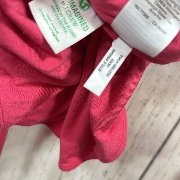 J.Crew Pink Long Sleeve Faux Wrap Top with Velvet Tie NWT Size M - Picture 11 of 14